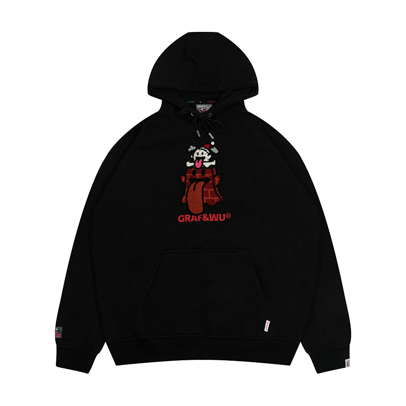 GRAF&WU Christmas Gingerbread Cute Ghost Fleece Hoodie