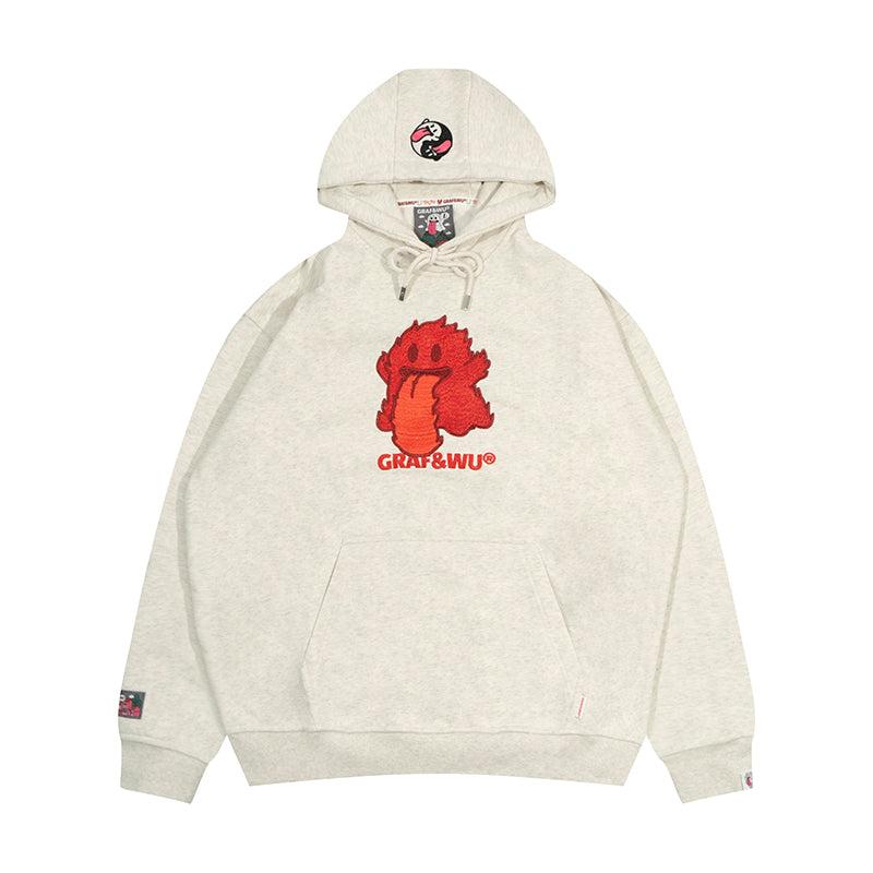 GRAF&WU Five Elements Origin Cute Ghost Embroidered Hoodie
