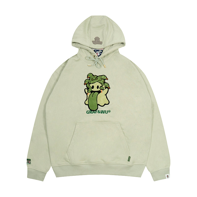 GRAF&WU Halloween Medusa Kappa Cute Ghost Hoodie
