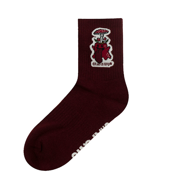 GRAF&WU Socks Magic Mushroom BooGhost Character Socks Cute Ghost 2.0 Socks Skateboard Sports Cotton Socks Men Women Fashion Socks