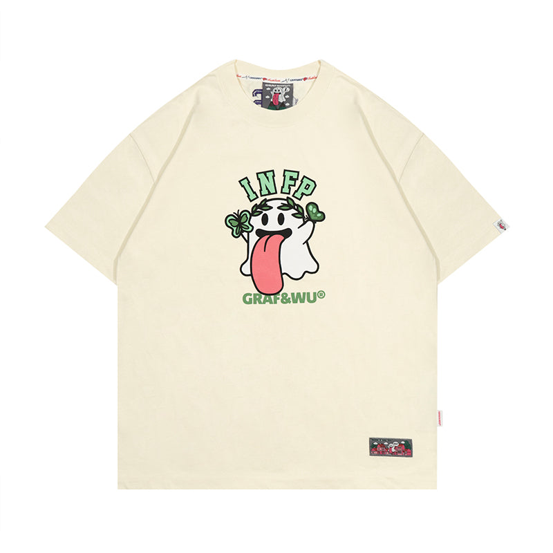 GRAF&WU【MBTI】16 personality types ENTJ ISTP Booghost print pure cotton short sleeves