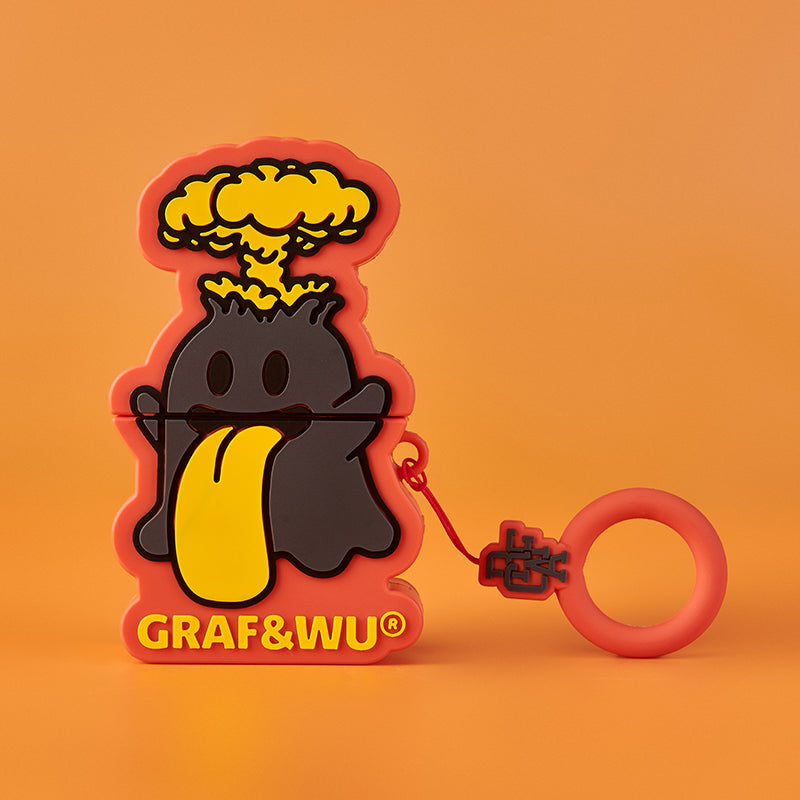 GRAF&WU AirPods Cover Cute Ghost 2.0 Earphone Cover Hamburger Volcano Angel Silicone AirPod Cover Fashion Earphone Cover
