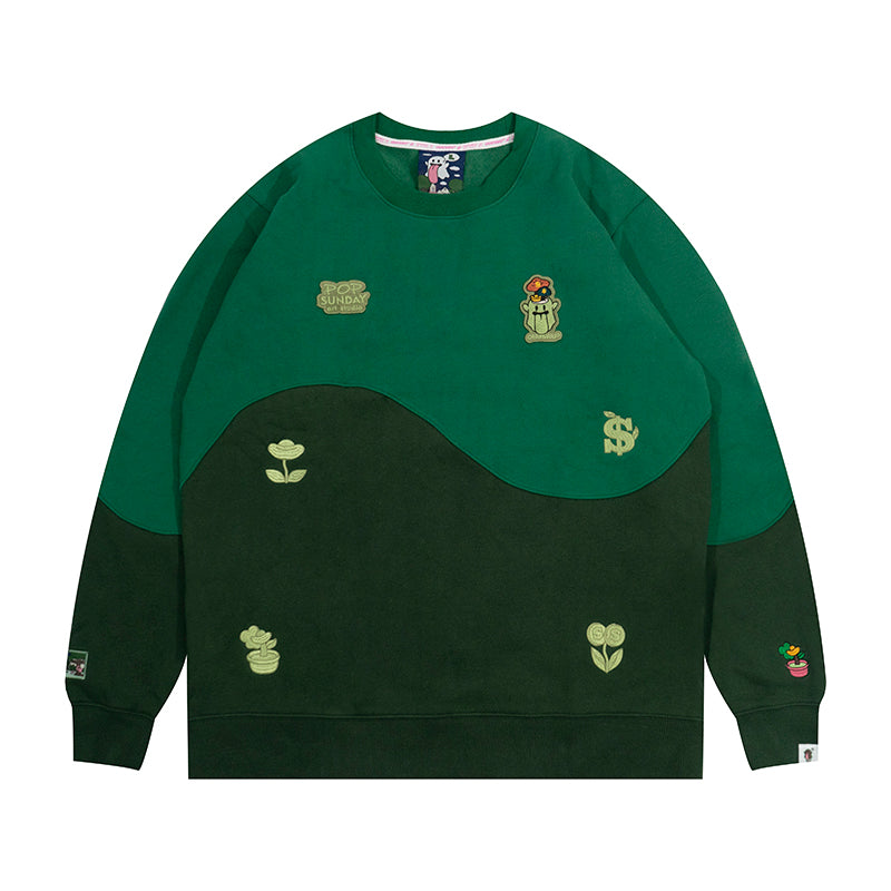 GRAF X POPSUNDAY Collaboration Money Tree Cute Ghost Crewneck