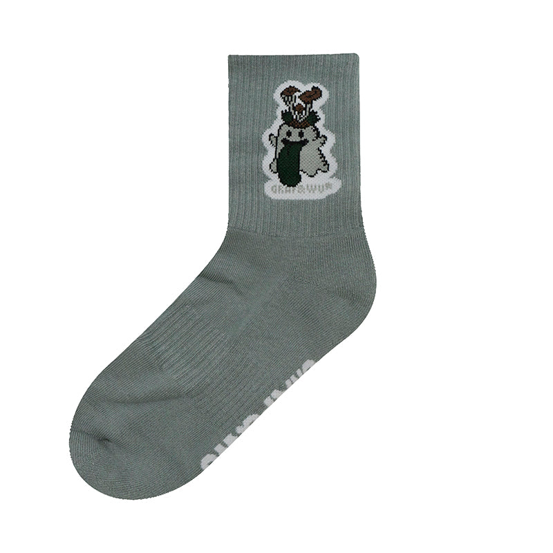 GRAF&WU Socks Magic Mushroom BooGhost Character Socks Cute Ghost 2.0 Socks Skateboard Sports Cotton Socks Men Women Fashion Socks