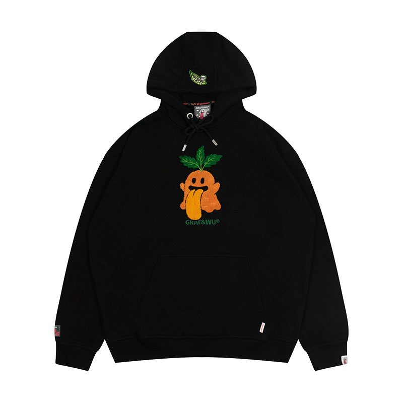 GRAF&WU Cabbage Carrot Vegetable Cute Ghost Hoodie