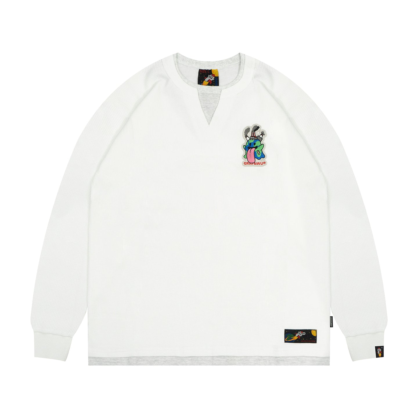 GRAF&WU Solar System Planets Cute Ghost Layered Look Long-sleeve Shirt