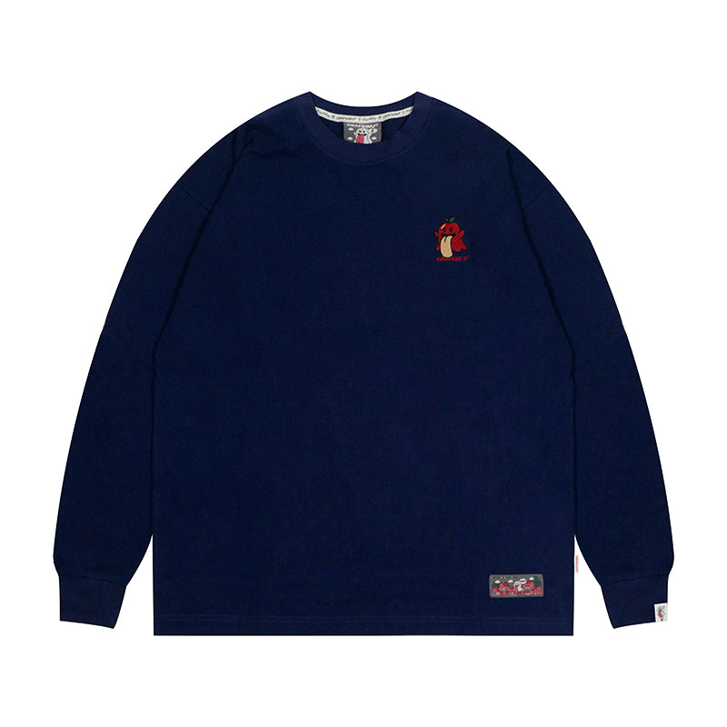 GRAFWU Classic Cute ghost Embroidered Sweatshirt