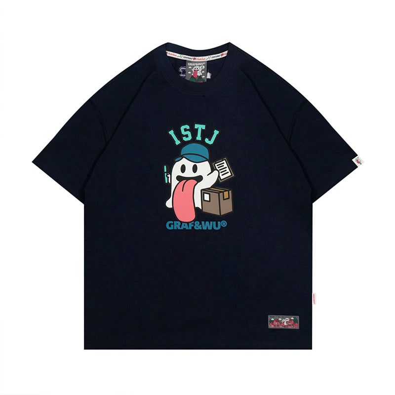 GRAF&WU【MBTI】16 personality types ENTJ ISTP Booghost print pure cotton short sleeves