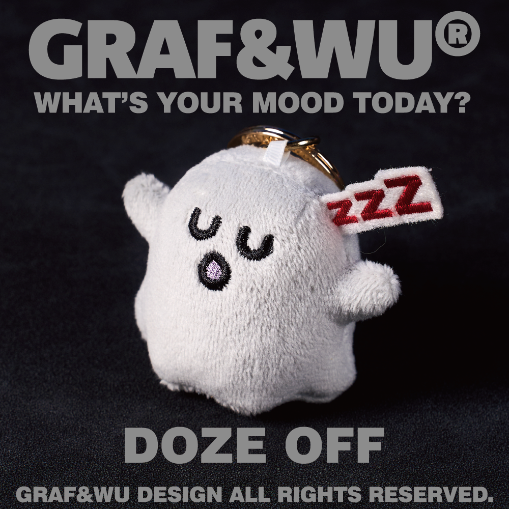 GRAF&WU Mini Bag Charm What'S Your Mood Today Bag Pendant Cute Ghost Plush Doll Keychain Men Women Teens Lovely Daily Dool Keyrings