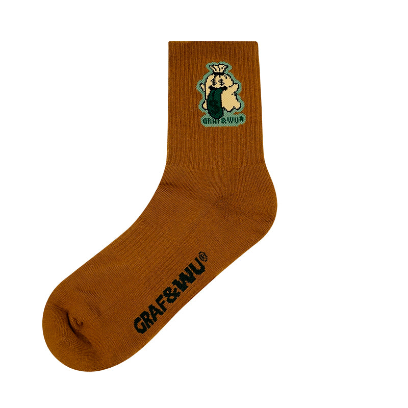 GRAF&WU BooGhost 2.0 Cuteghost angel devil fruit series thick skateboard mid-tube socks