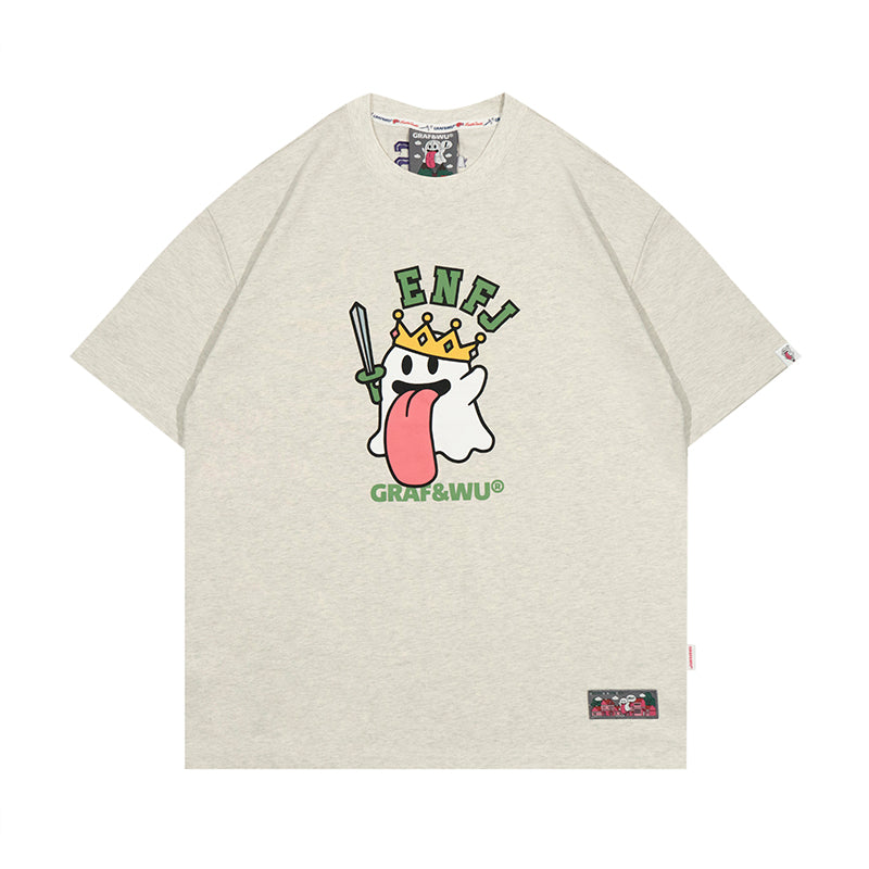 GRAF&WU【MBTI】16 personality types ENTJ ISTP Booghost print pure cotton short sleeves
