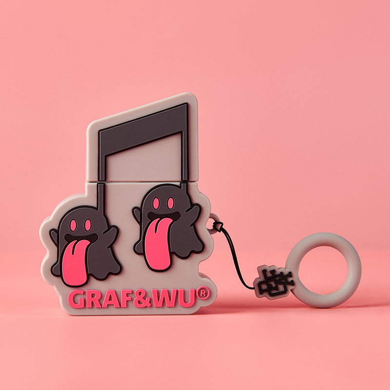 GRAF&WU AirPods Cover Cute Ghost 2.0 Earphone Cover Hamburger Volcano Angel Silicone AirPod Cover Fashion Earphone Cover