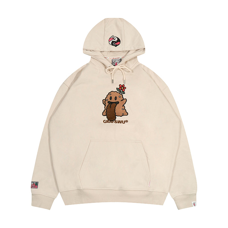 GRAF&WU Five Elements Origin Cute Ghost Embroidered Hoodie