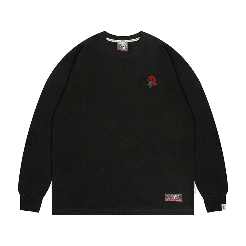 GRAFWU Classic Cute ghost Embroidered Sweatshirt
