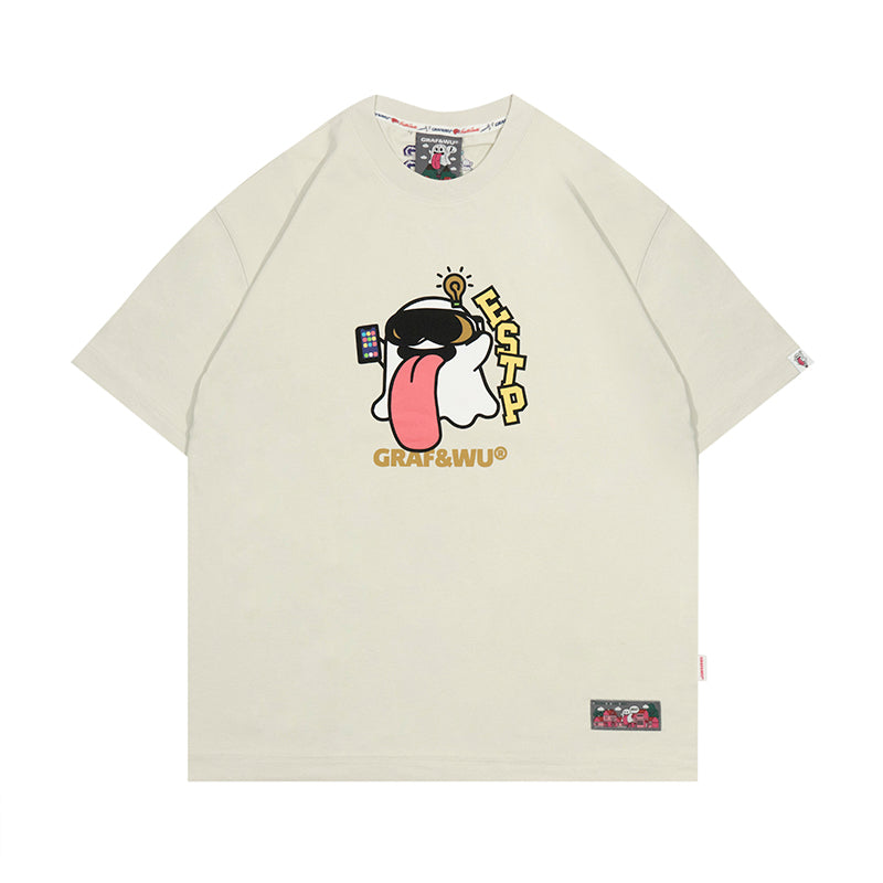 GRAF&WU【MBTI】16 personality types ENTJ ISTP Booghost print pure cotton short sleeves