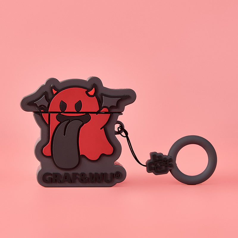 GRAF&WU AirPods Cover Cute Ghost 2.0 Earphone Cover Hamburger Volcano Angel Silicone AirPod Cover Fashion Earphone Cover