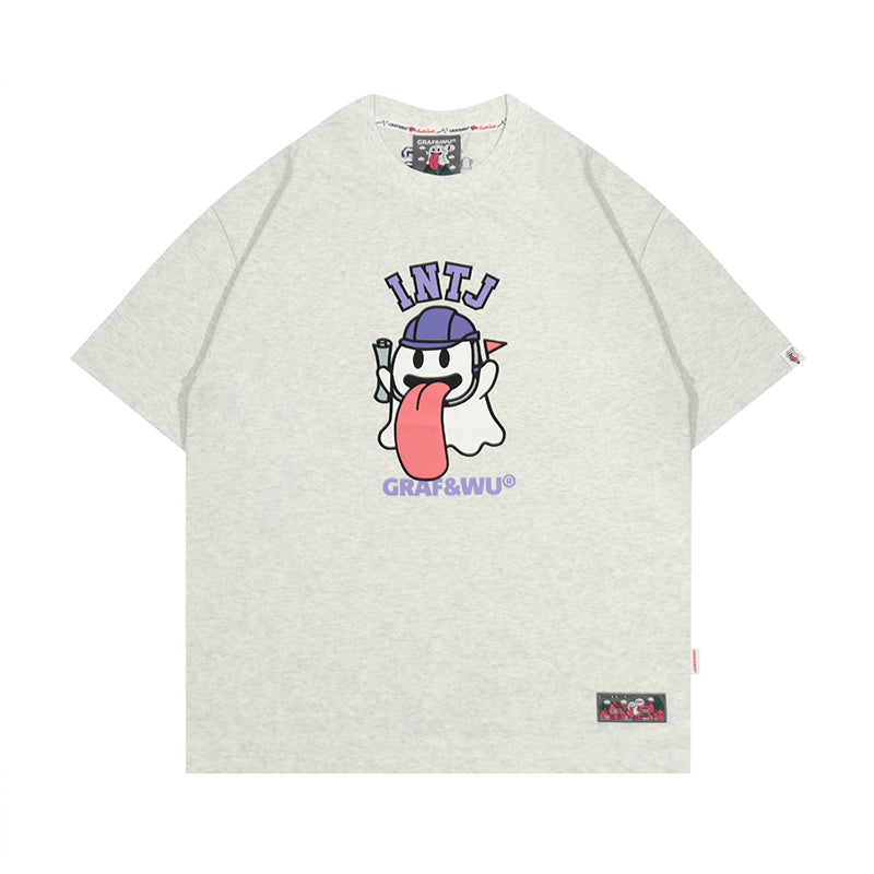 GRAF&WU【MBTI】16 personality types ENTJ ISTP Booghost print pure cotton short sleeves