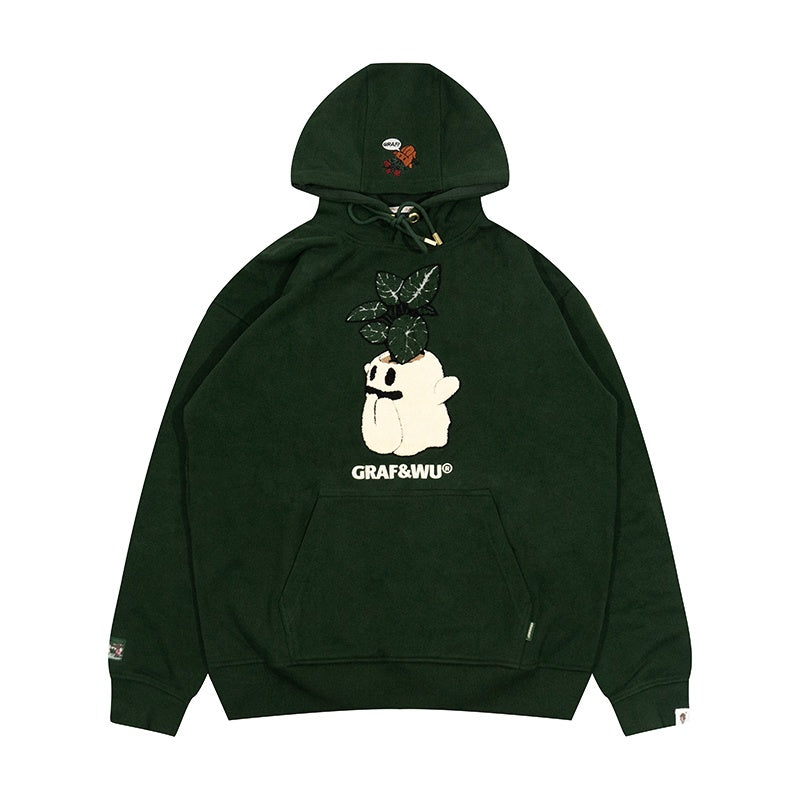 GRAF&WU FlowerShop BooGhost Cute Ghost 2.0 Floral Terry Hoodie