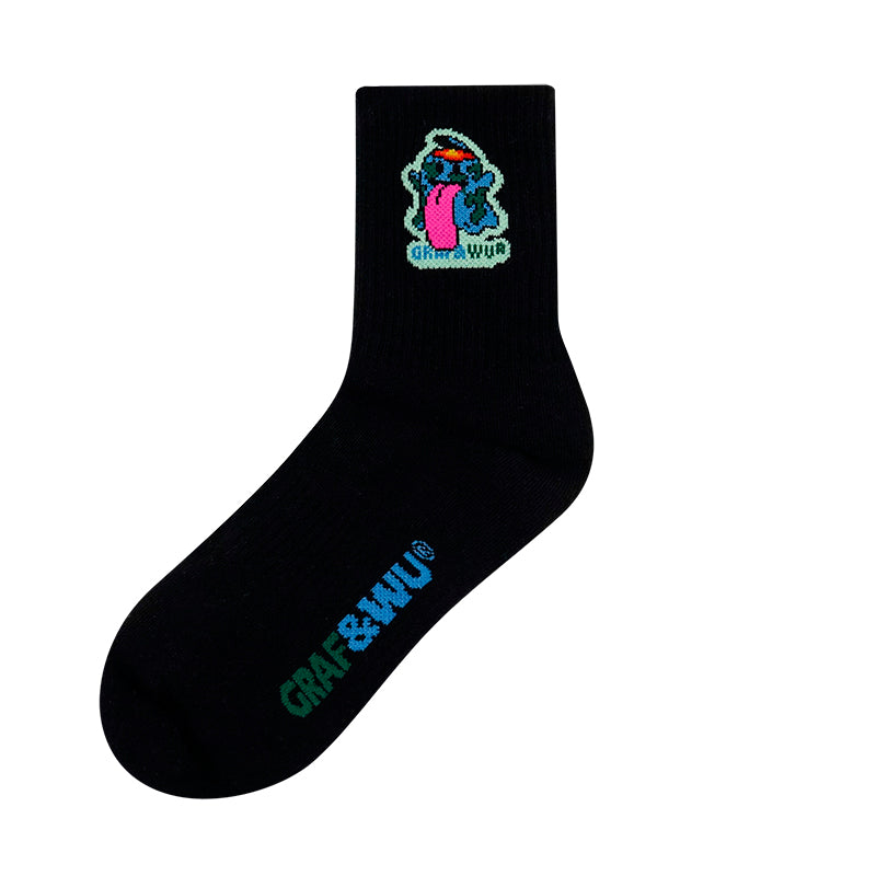 GRAF&WU BooGhost 2.0 Cuteghost angel devil fruit series thick skateboard mid-tube socks