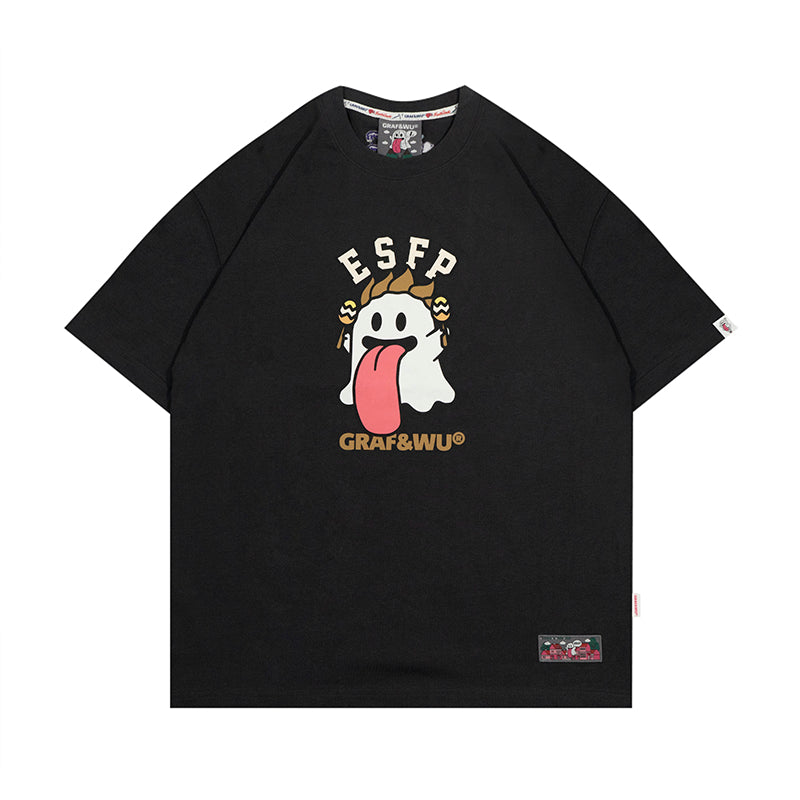 GRAF&WU【MBTI】16 personality types ENTJ ISTP Booghost print pure cotton short sleeves