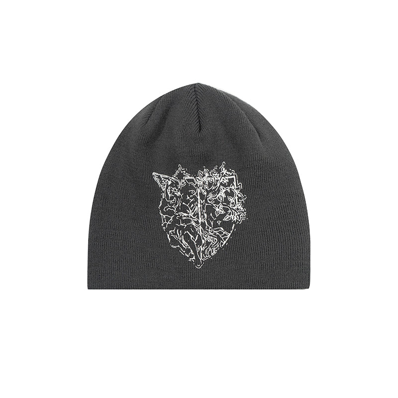 GRAFWU Brend Angel Devil Y2k Knitted Beanie