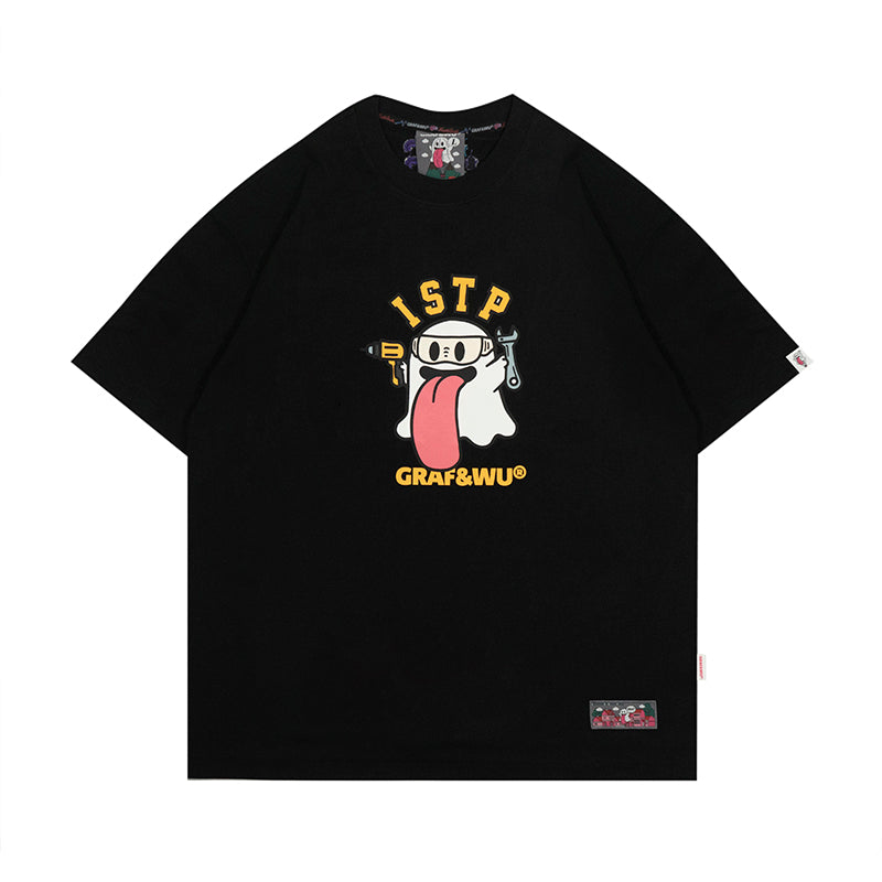 GRAF&WU【MBTI】16 personality types ENTJ ISTP Booghost print pure cotton short sleeves