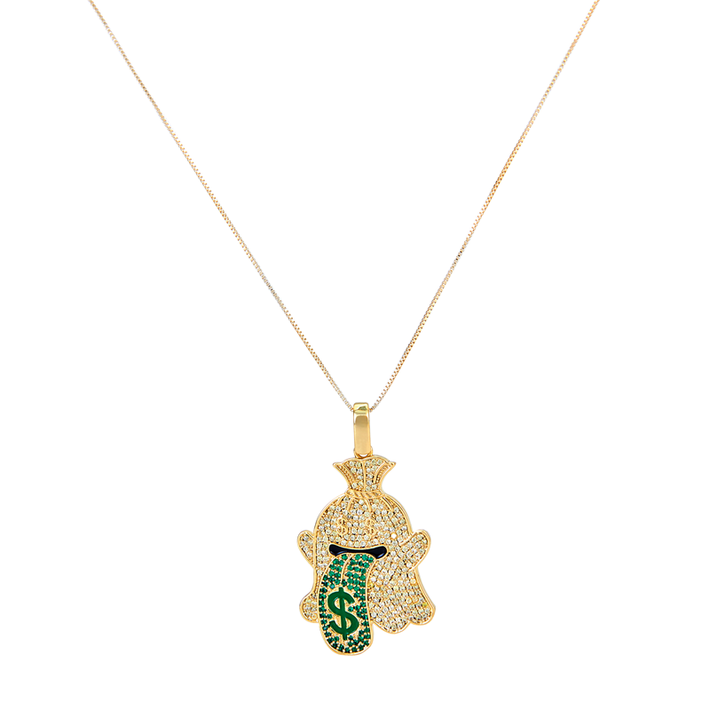 GRAF&WU Necklaces Booghost Trend Pendants Cute Ghost 2.0 Angel Demon Necklace Rhinestone Hand-Inlaid Jewelry Gold-Plated Accessories