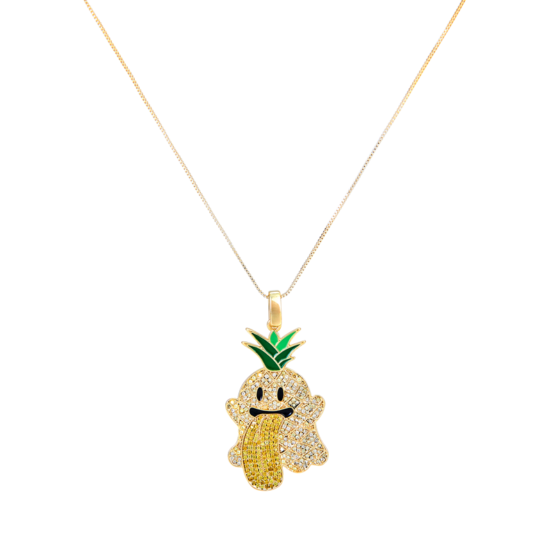 GRAF&WU Necklaces Booghost Trend Pendants Cute Ghost 2.0 Angel Demon Necklace Rhinestone Hand-Inlaid Jewelry Gold-Plated Accessories