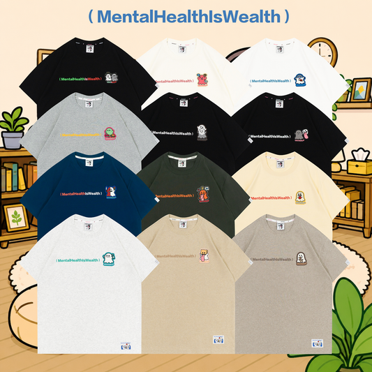 GRAF&WU Mental Health Ghost Tee: Cute Embroidery Shirt 🧵👻