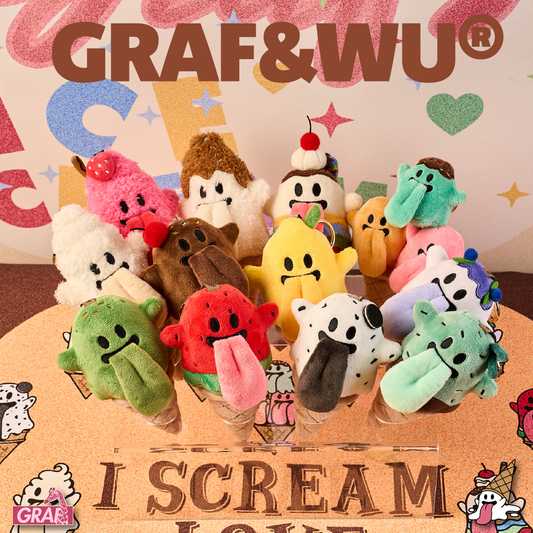 Ice Cream Ghost Plush Charm: Cute Bag Accessory & Kawaii Gift
