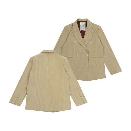 Pinstripe Blazer Set: Oversized & Relaxed Fit Unisex Suit