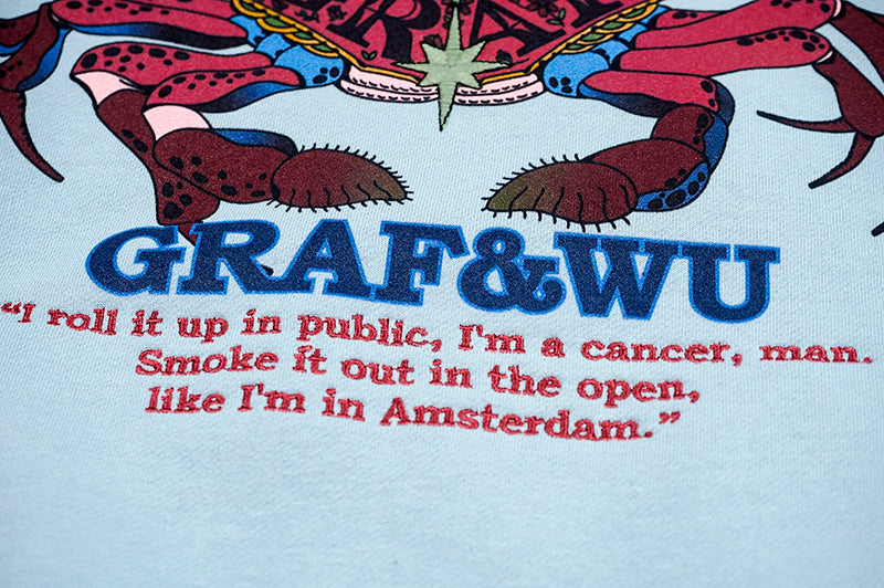 GRAF&WU 12 Constellation Rap Lyrics Embroidery Print Hoodie