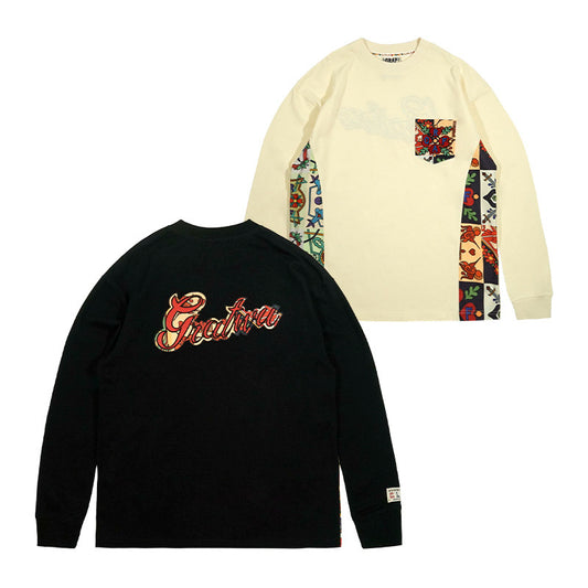 GRAF&WU Vintage Fashion Graphic Long Sleeve Tee