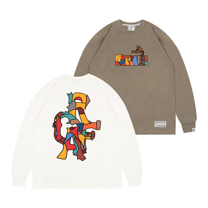 GRAF&WU Tribute Artist Picasso Abstract Long Sleeve T-shirt