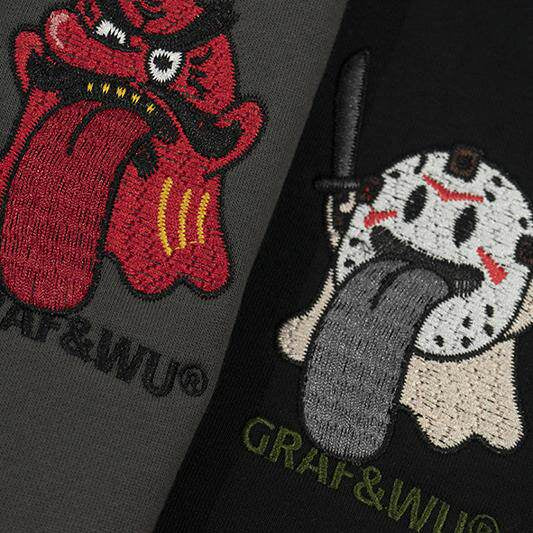 GRAF&WU Halloween Medusa Fairy Zombie Kappa Cute Ghost Zip-up Hoodie