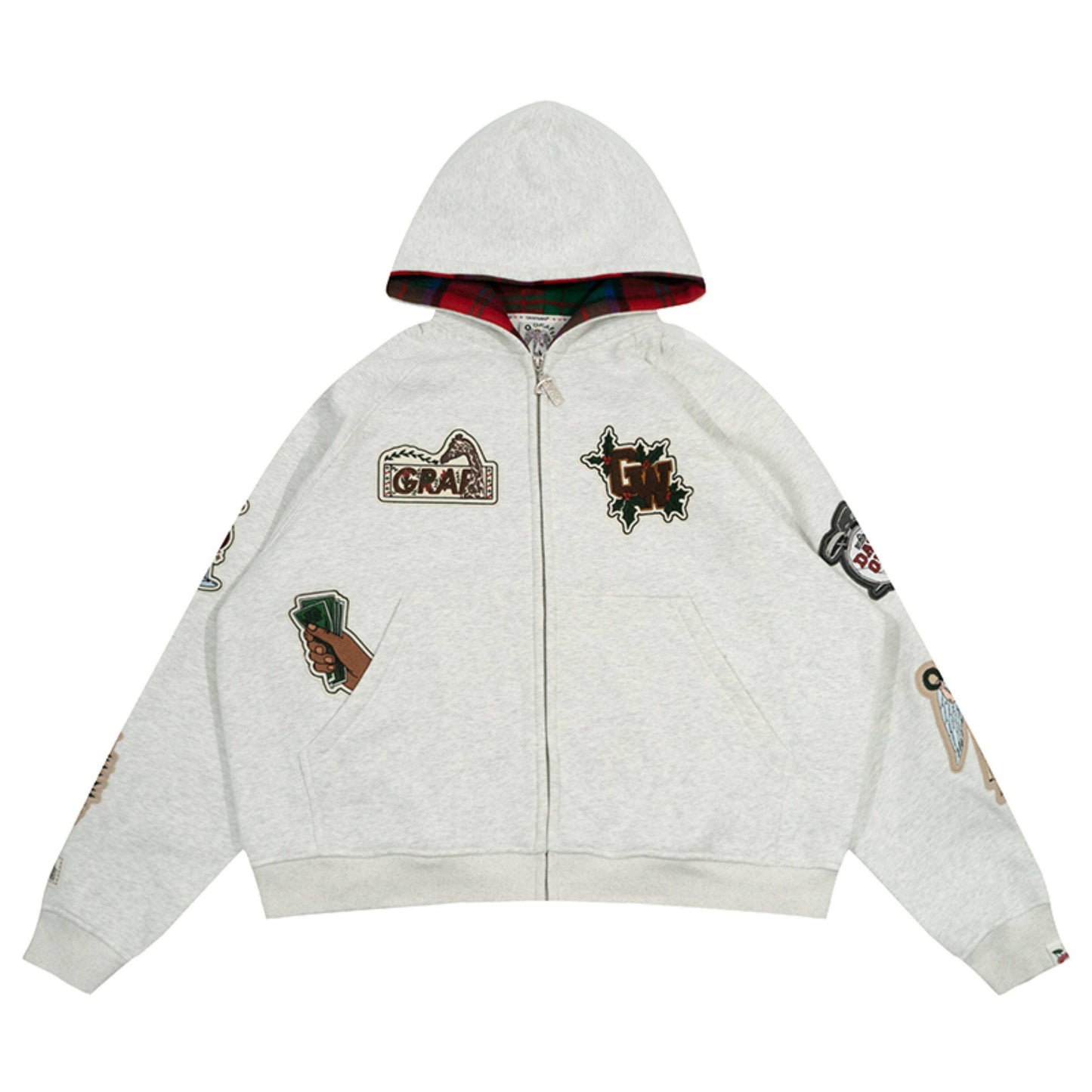 GRAF&WU Celebrate Days Off Embroidered Fleece Oversized Hoodie