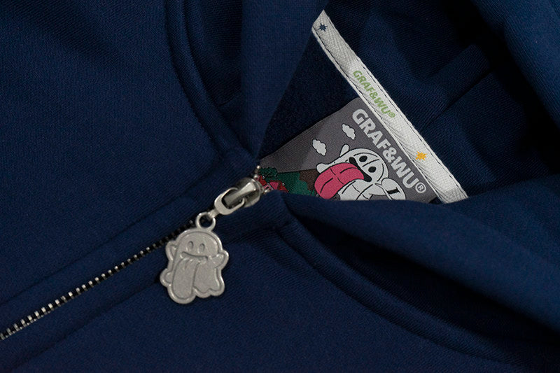 GRAF&WU Halloween Medusa Fairy Zombie Kappa Cute Ghost Zip-up Hoodie
