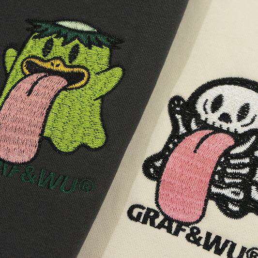 GRAF&WU Halloween Medusa Fairy Zombie Kappa Cute Ghost Zip-up Hoodie