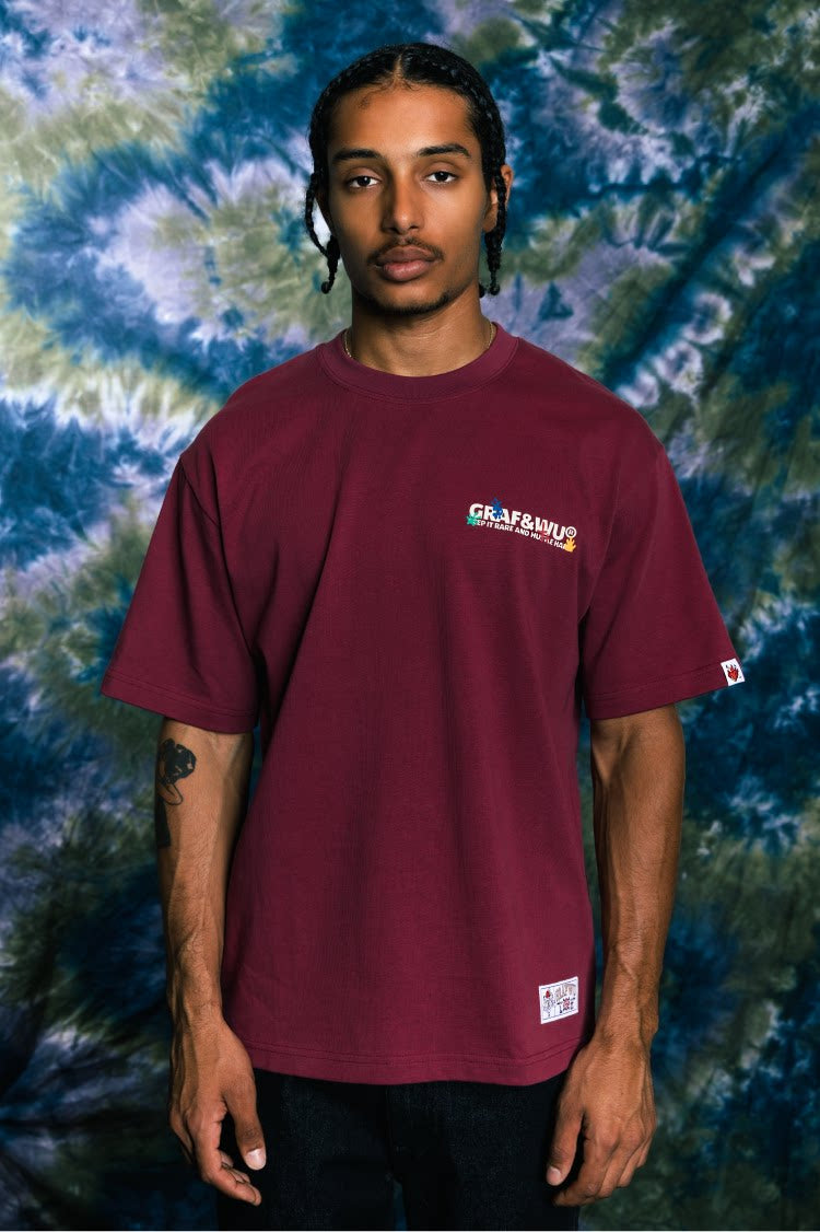 GRAF&WU Brand Letter Print Fashion 100% Cotton T-shirt