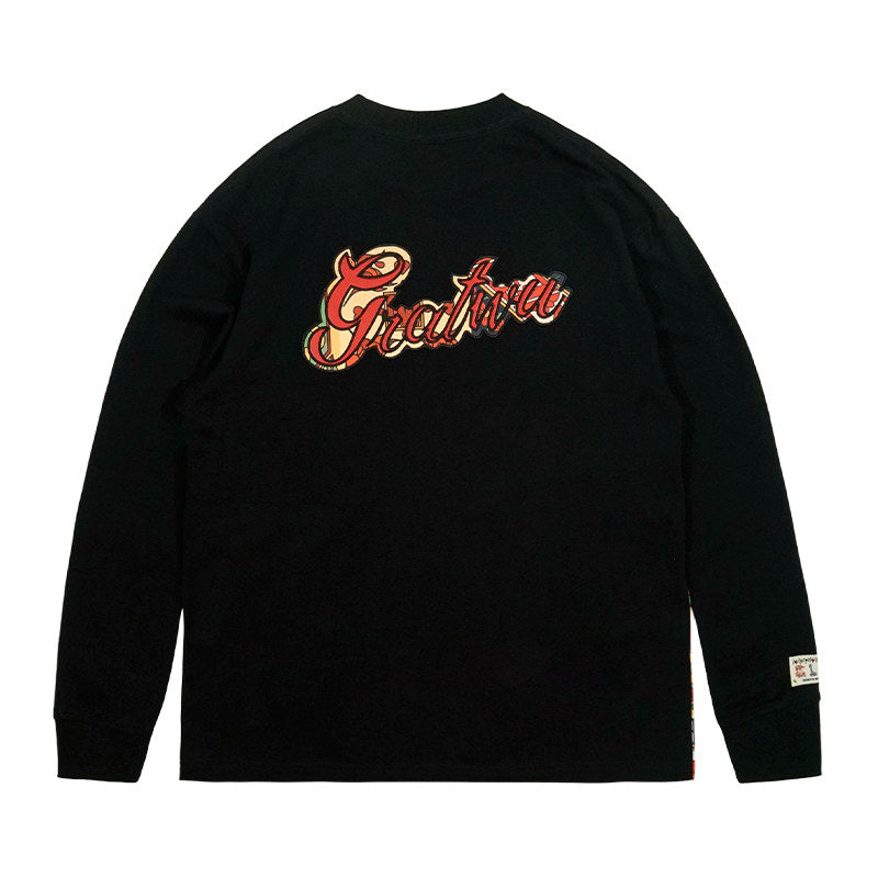 GRAF&WU Vintage Fashion Graphic Long Sleeve Tee