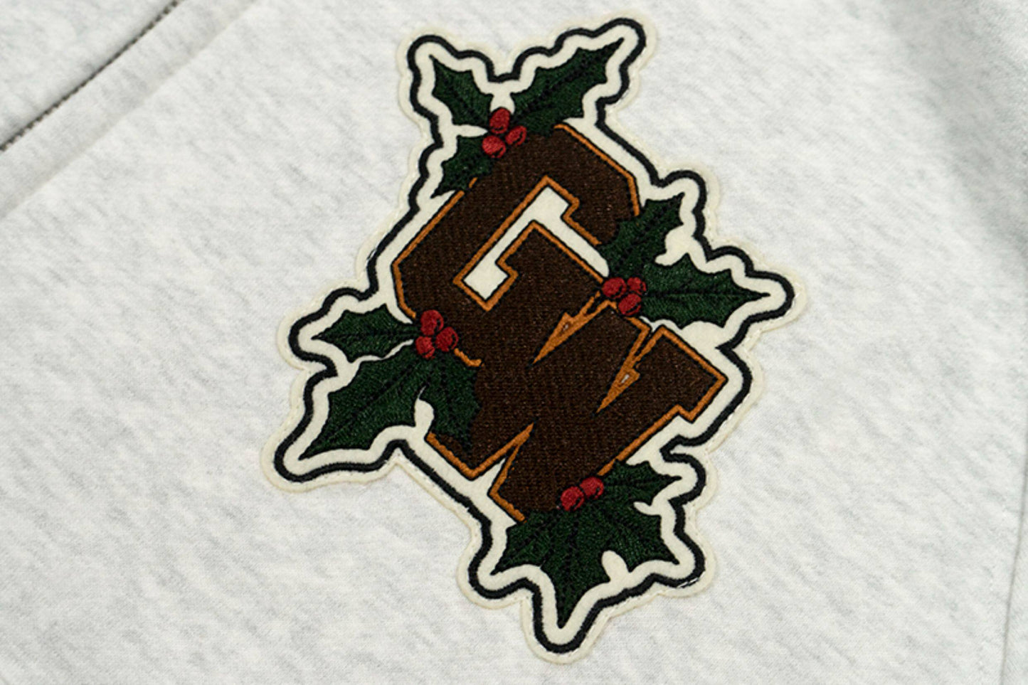 GRAF&WU Celebrate Days Off Embroidered Fleece Oversized Hoodie