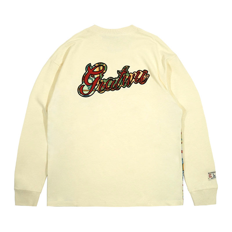 GRAF&WU Vintage Fashion Graphic Long Sleeve Tee