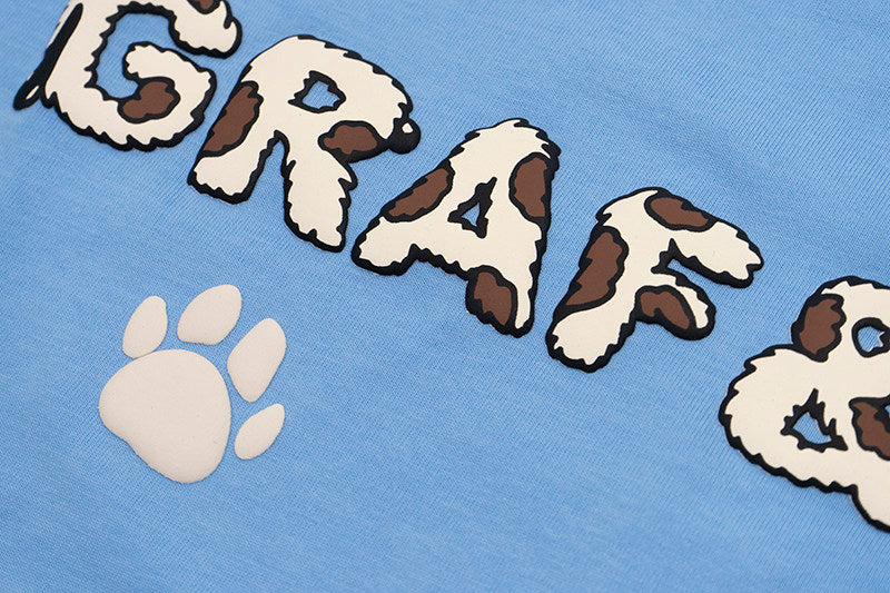GRAF&WU Dog Walk Paw Print T-shirt