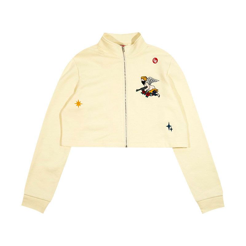 GRAF&WU Angel Goddess Ice Cream Retro Hot Girl Casual Short Top Jacket