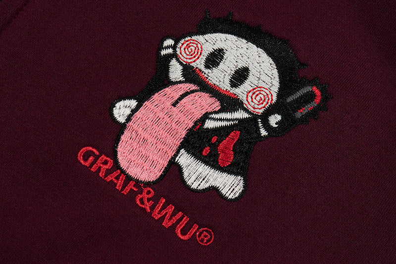 GRAF&WU Halloween Medusa Fairy Zombie Kappa Cute Ghost Zip-up Hoodie