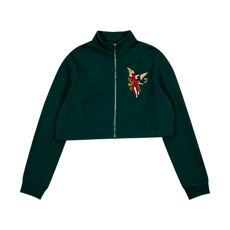 GRAF&WU Angel Goddess Ice Cream Retro Hot Girl Casual Short Top Jacket