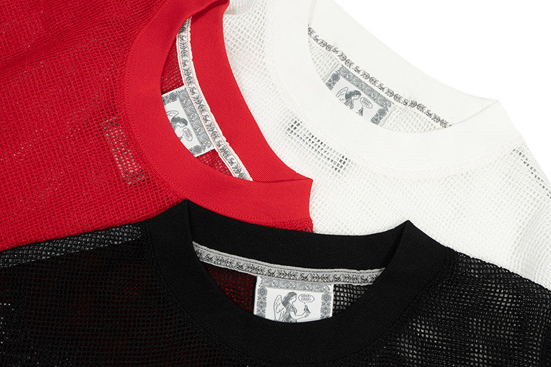 GRAF&WU Brand Embroidered Comfortable Mesh Long sleeve Shirt