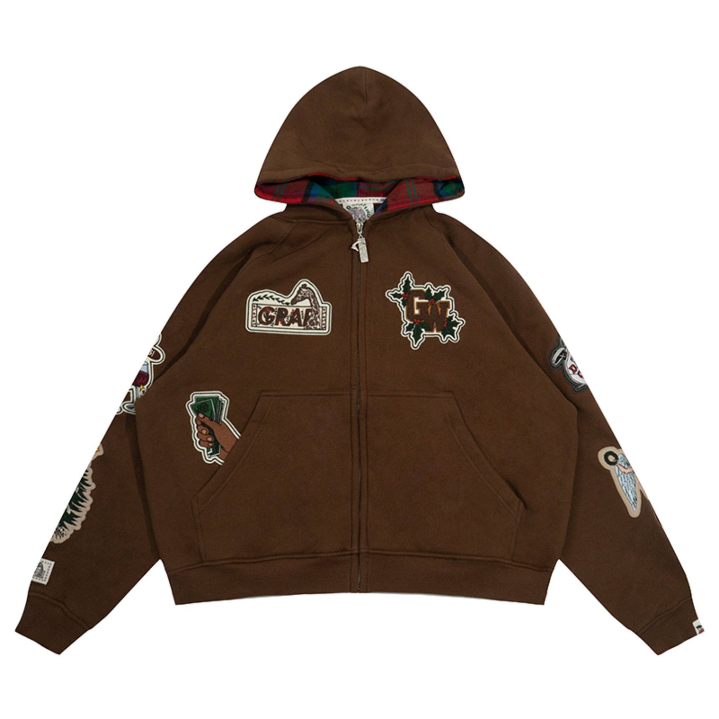 GRAF&WU Celebrate Days Off Embroidered Fleece Oversized Hoodie