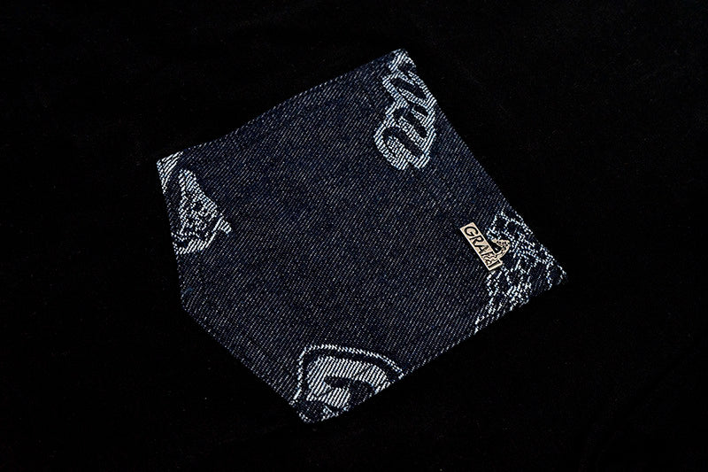 GRAF&WU Denim Pocket Design Retro Hot Girl Fashion T-shirt
