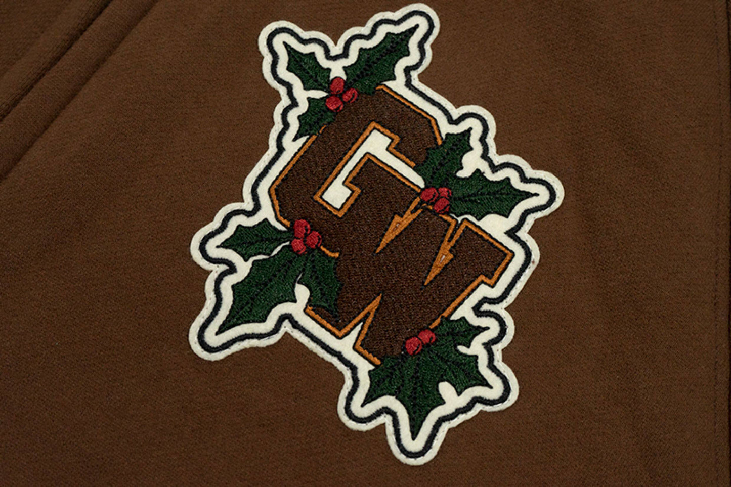 GRAF&WU Celebrate Days Off Embroidered Fleece Oversized Hoodie